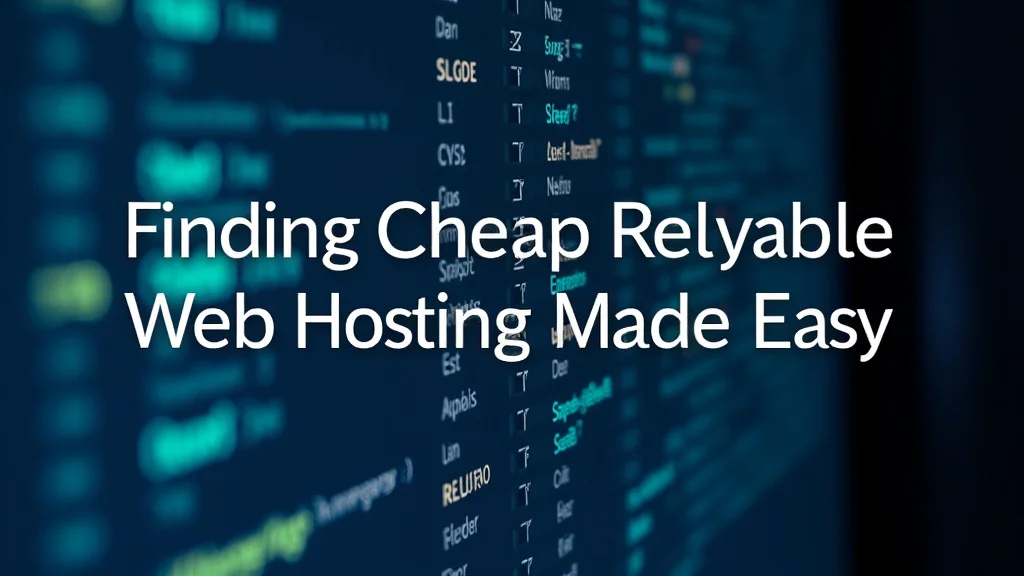 The image shows a computer screen displaying web hosting options to help find cheap reliable web hosting made easy.