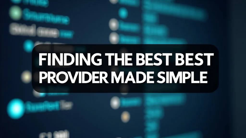 The image shows a clear checklist and magnifying glass symbolizing finding the best hosting provider made simple.